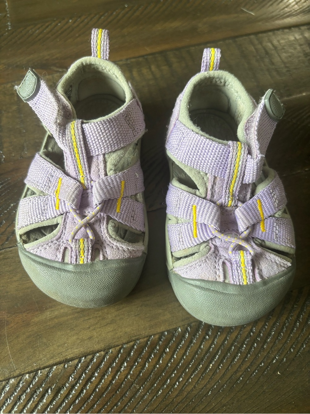 Keen Kids Lavender and Yellow Outdoor Sandals